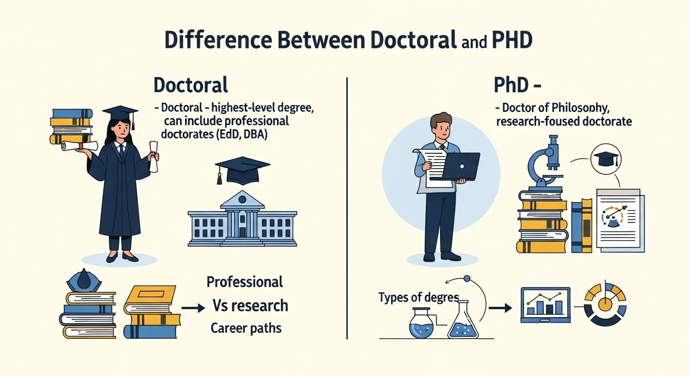 Difference Between Doctoral and PhD