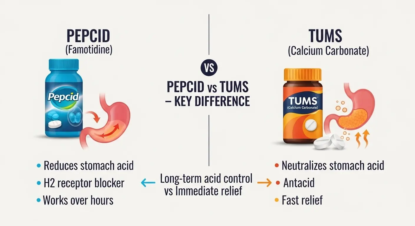 Difference Between Pepcid and Tums