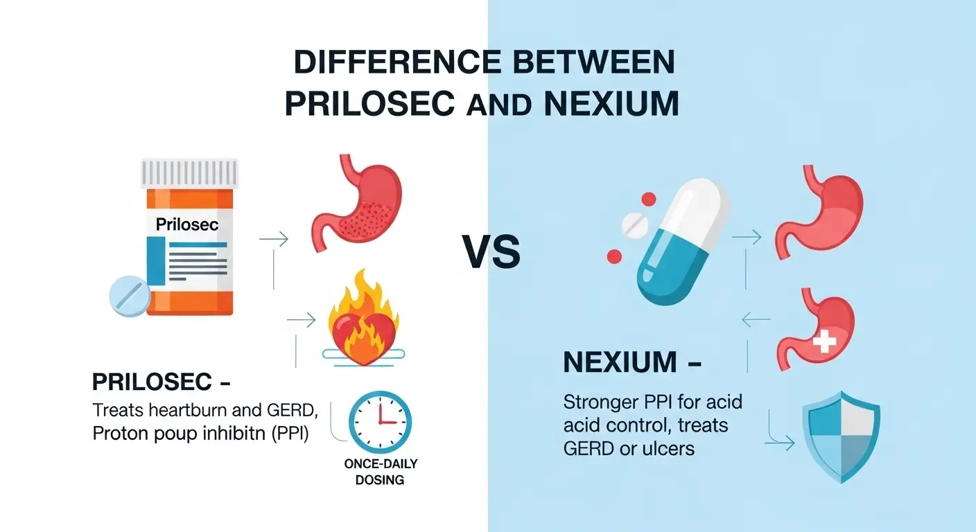 Difference Between Prilosec and Nexium