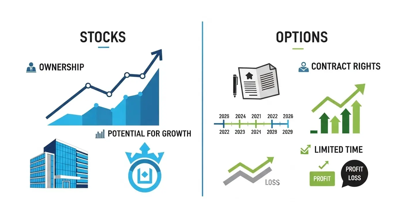 Difference Between Stocks and Options