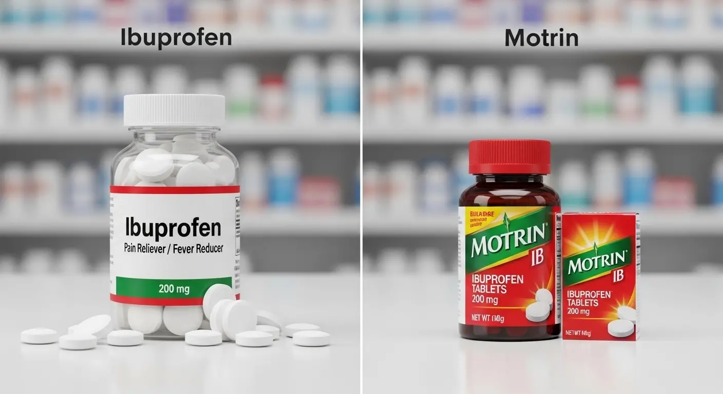 Difference Between Ibuprofen and Motrin