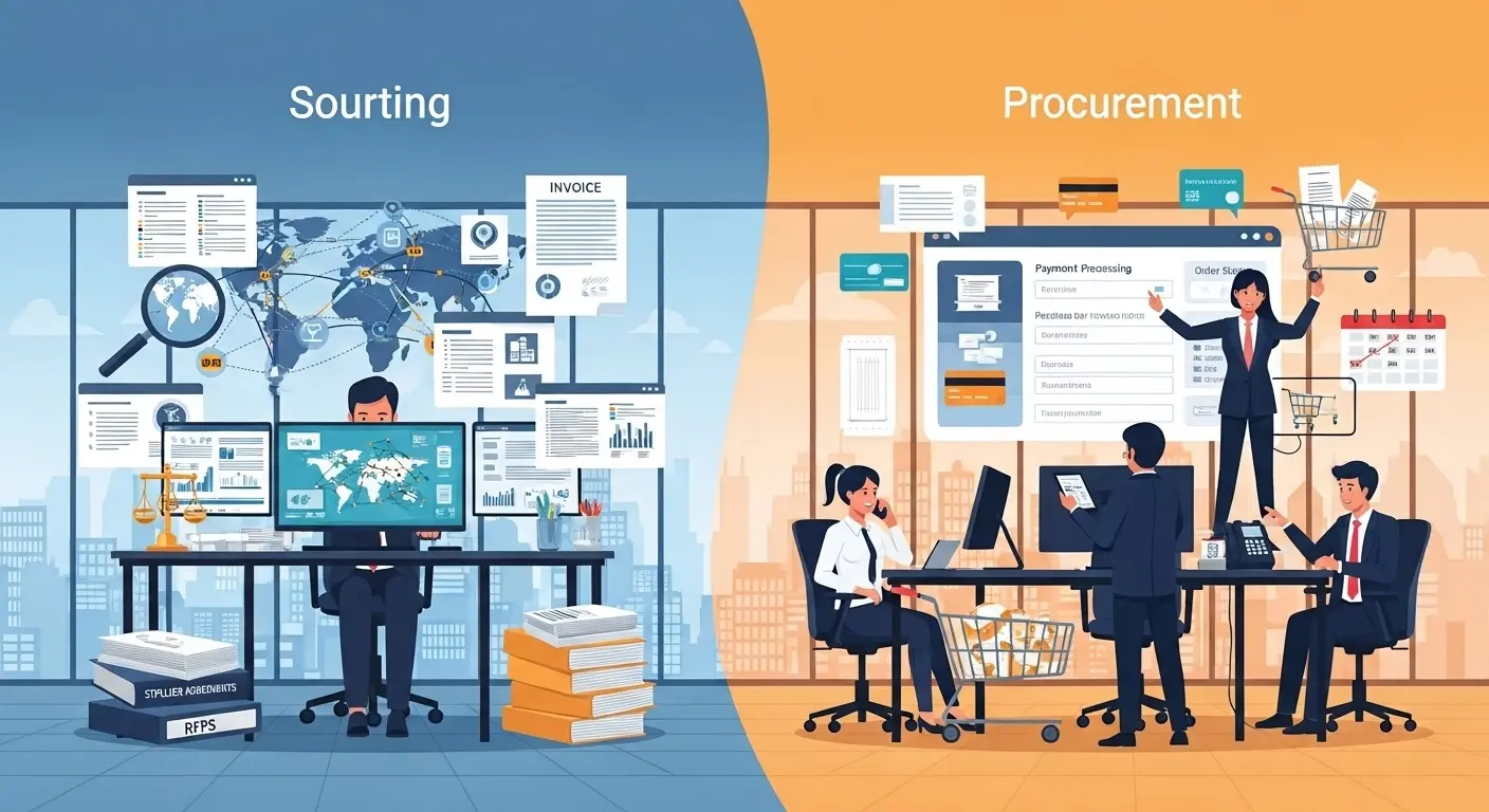Difference Between Sourcing and Procurement